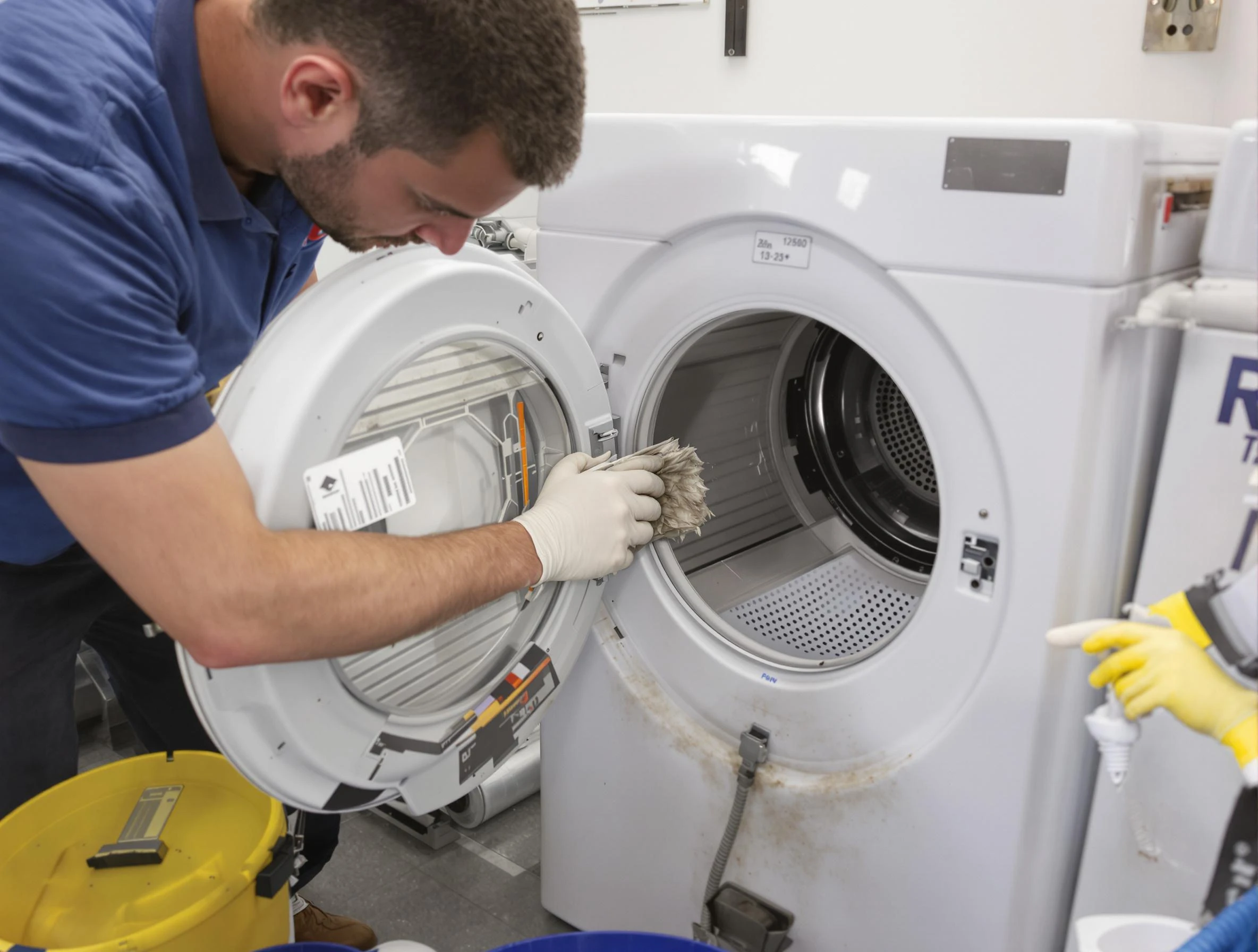 Beverly Dryer Vent Cleaning specialist performing detailed lint trap cleaning service in Beverly