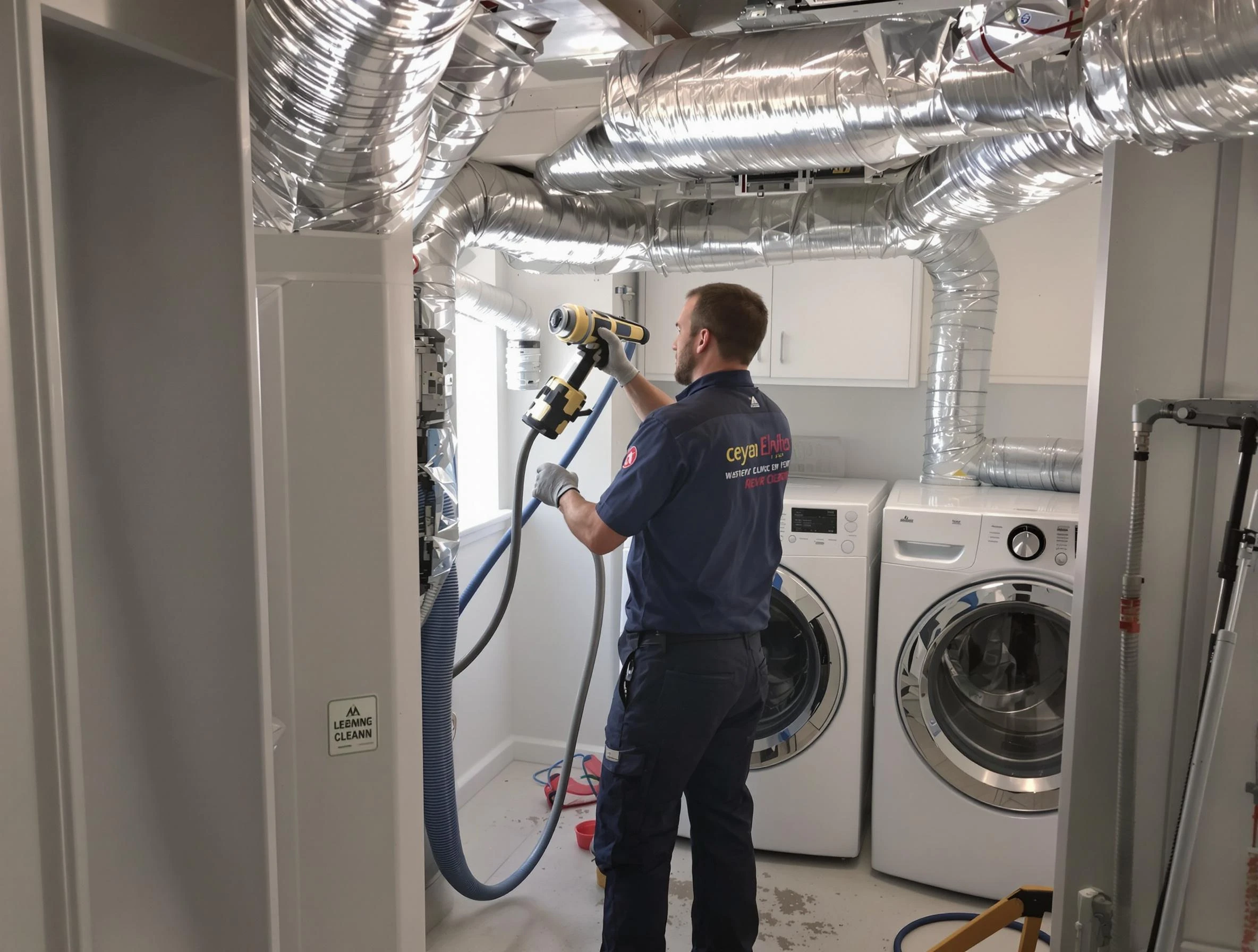 Beverly Dryer Vent Cleaning specialist using advanced equipment for thorough duct cleaning in Beverly